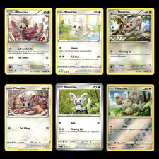 6x Minccino Cinccino Lot 84 Black White Next Destinies Pokemon Cards Collection 