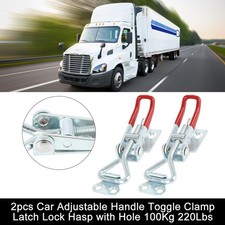 2pz Morsetto a levetta maniglia regolabile auto serratura Hasp con foro 100Kg 220Lbs