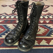 Vintage 50s US Army Military Leather Combat Cap Toe Boots Mens 8.5 W USA Made