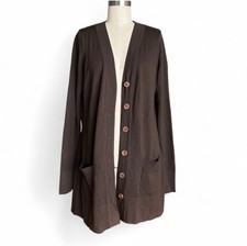 Pendleton Brown Superfine Merino Wool Cardigan Medium