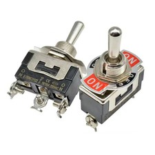 2x Metal Toggle Switch 3-Pin/Position Car Automotive DC 12V AC 240V ON-OFF-ON