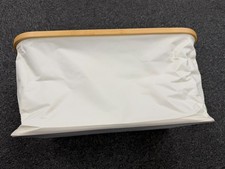 Foldable Laundry Basket with Handles For Auction Cream White 1 PCS