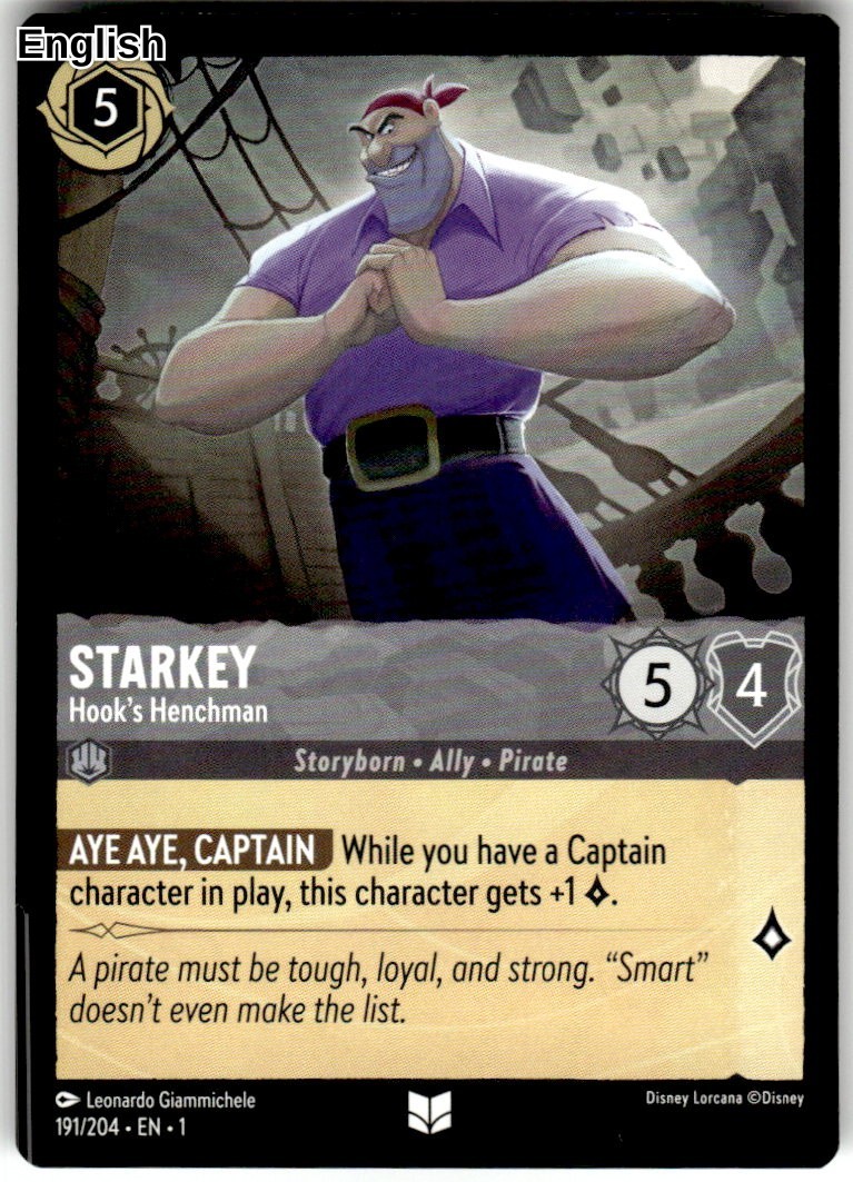 Starkey - Hook's Henchman - 191/204 - The First Chapter NM