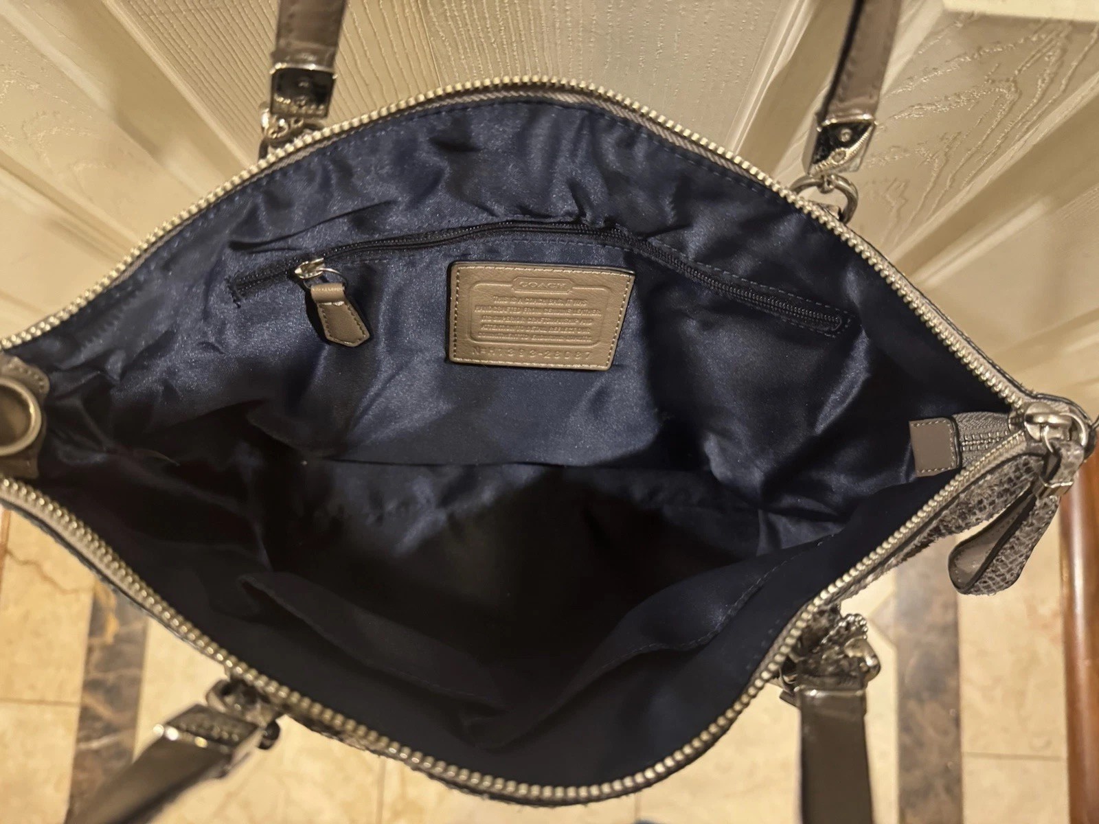 Coach Madison Embossed Python Kelsey Satchel Cros… - image 12