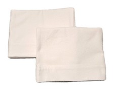Set of 2 Stark White Flannel Pillowcases 20 X 30 Standard/queen