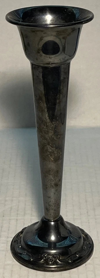 Vaso vintage Gorham Silverplate estilo trompete YC3055 7” de altura - Imagem 2 de 4