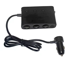 3Way Car Cigarette Lighter Socket Splitter 7 in 1 Power Adapter USB Fast Charger