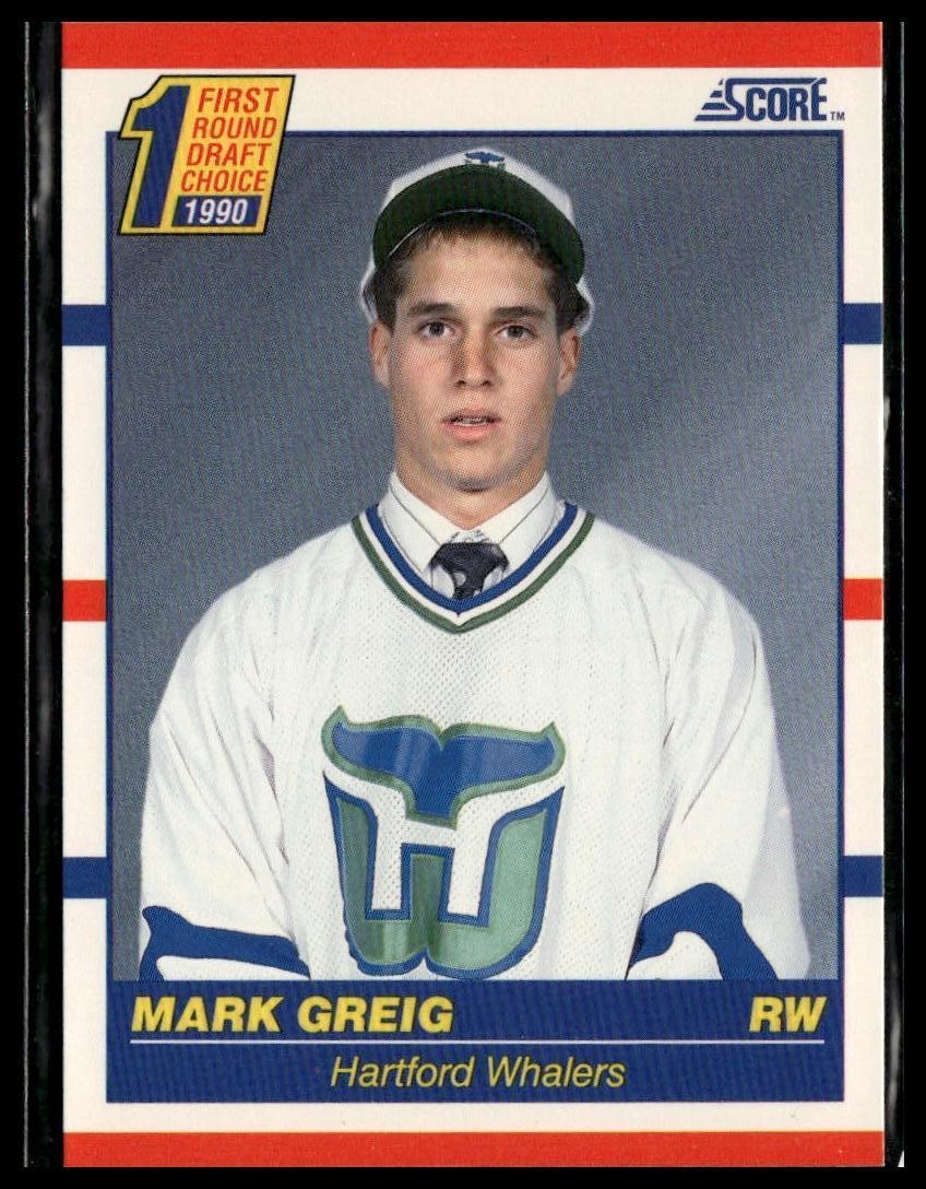1990-91 Score American #431 Mark Greig RC Hartford Whalers