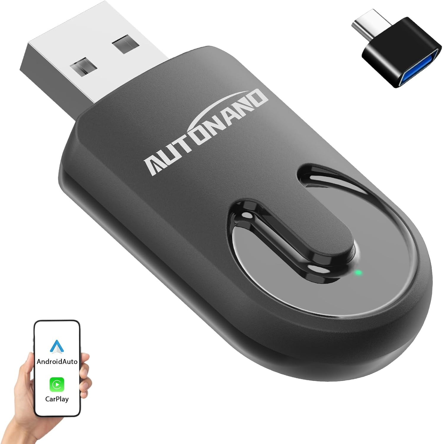 Adattatore per Auto Wireless Carplay E Android 2 in 1: Compatibile Con Apple Car