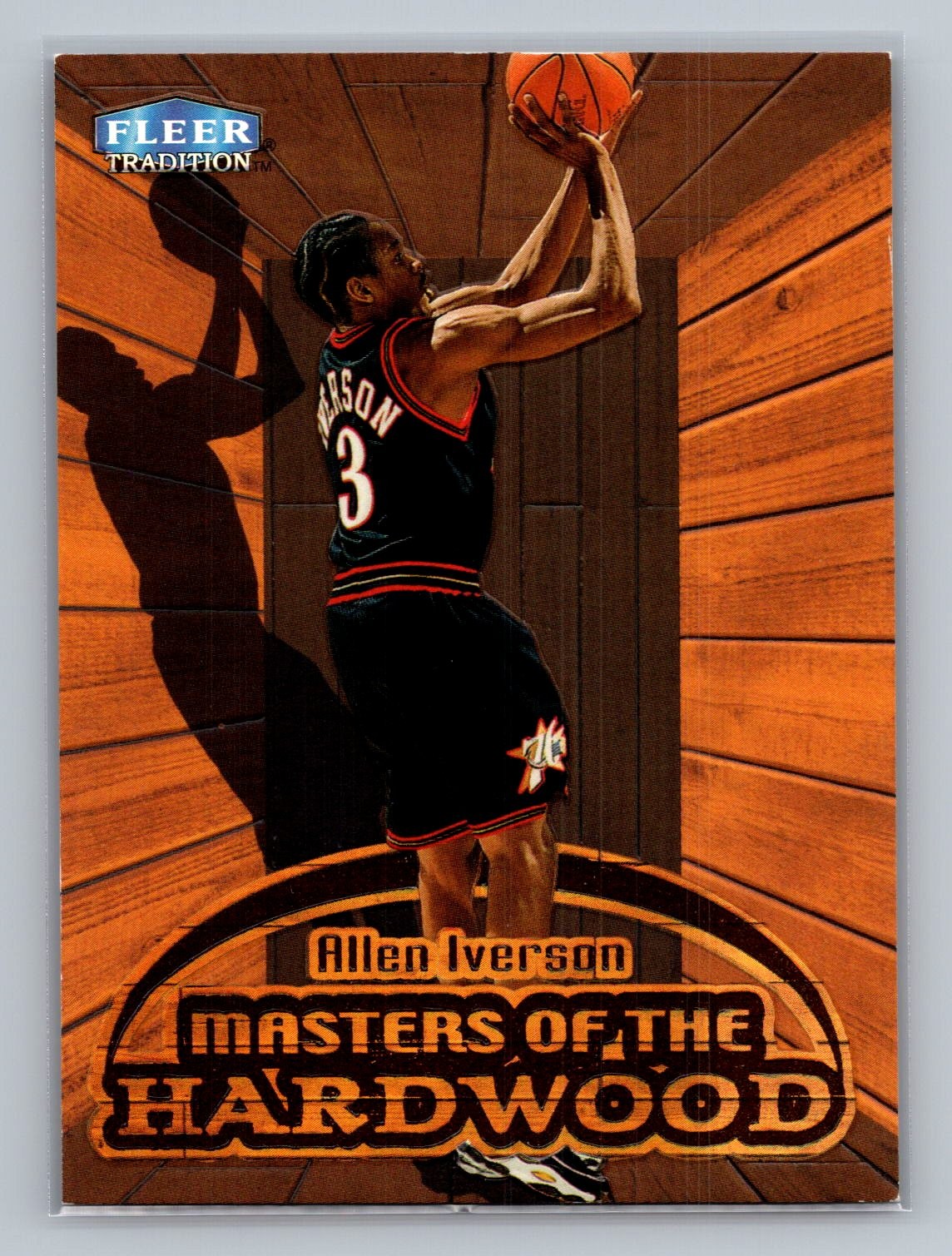 Allen Iverson #8 Basketball Cards 1999 Fleer Tradition Masters of the Hardwood trading card — raw and PSA graded price guide