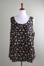 CHICO'S NWT $59 Woven Reversible Floral To Dot Tank Top Size 3 US XL / 16