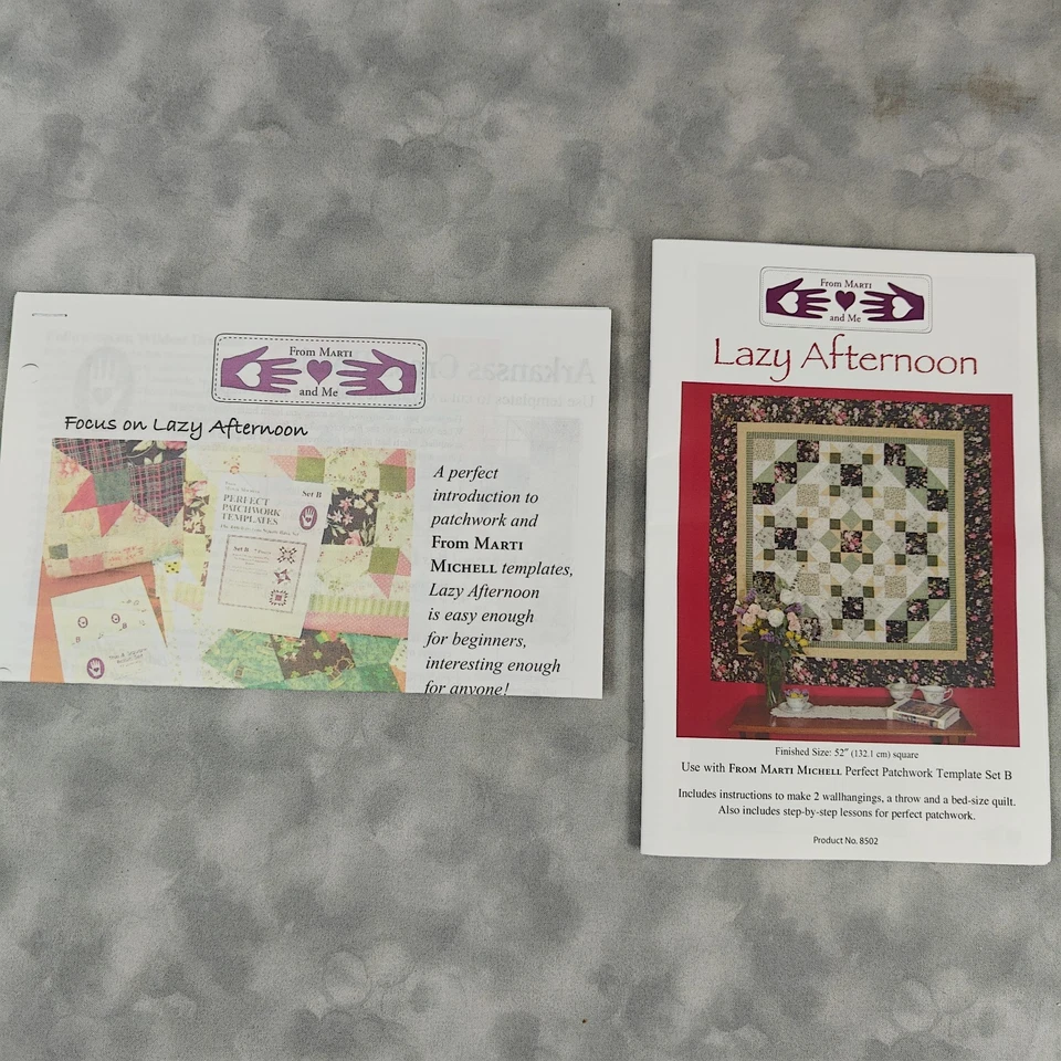 From Marti & Me Lazy Afternoon Quilt Pattern #8502 Uses Set B Templates - Image 4 of 4