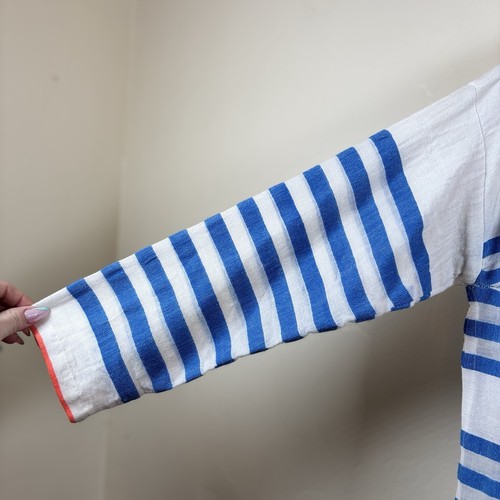 Lemlem Zare Striped Kaftan Tunic Swim Beach Cover Up Sz Small Gauzy Cotton *READ - Picture 5 of 11