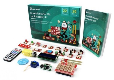 Elecrow Crowtail Starter Kit für Raspberry Pi, 22 Module, Plug & Play, ohne