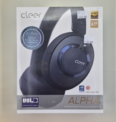 3476 - Cleer Alpha Wireless ANC Headphones NEW SEALED Hi-Res 35hr aptX Dirac