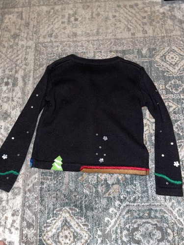 Michael Simon Kids 4t Cardigan Sweater Christmas Holiday Dog Embellished - Picture 2 of 3
