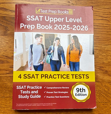 Test Prep Books SSAT Upper Level Prep Book 2025-2026 9th Ed, 4 Practice Tests