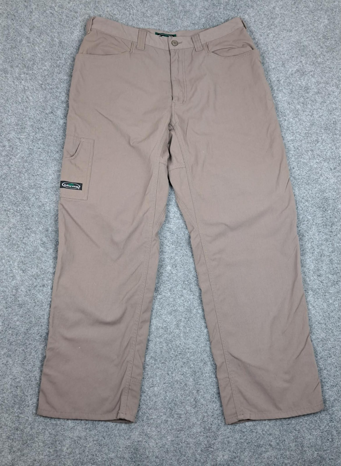 Arborwear Pants Mens 34x30 Beige Canvas Carpenter Workwear Utility Pockets