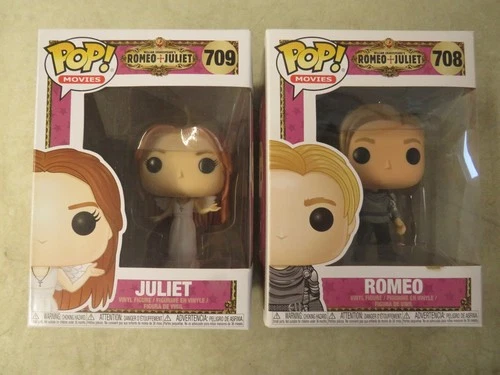 Set of 2 Funko Pop Movies William Shakespeare's Romeo + Juliet #708-709 Figures