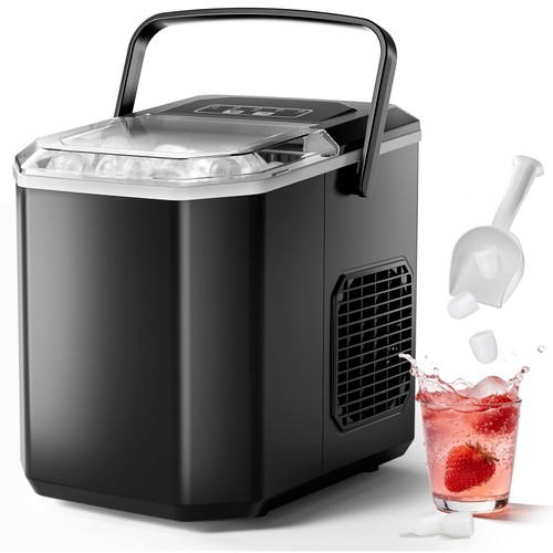 Portable Ice Maker Countertop, Dual-Size(Large/Small) Ice Machine