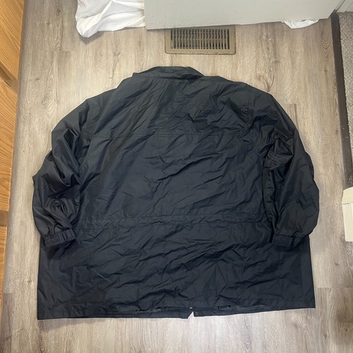 Fall Creek 7XL Big Tall Jacket Wind Breaker Black Full Zip Black Men's - Picture 2 of 6