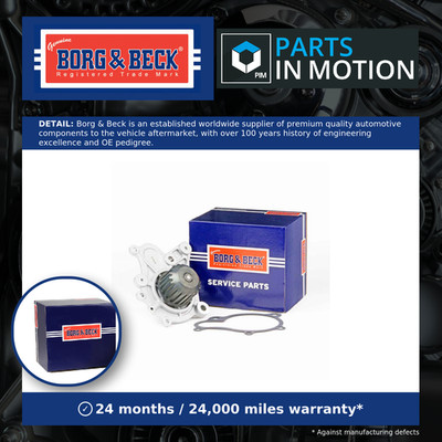 Water Pump BWP2175 Borg & Beck Coolant 2510027400 04538250 Quality Guaranteed