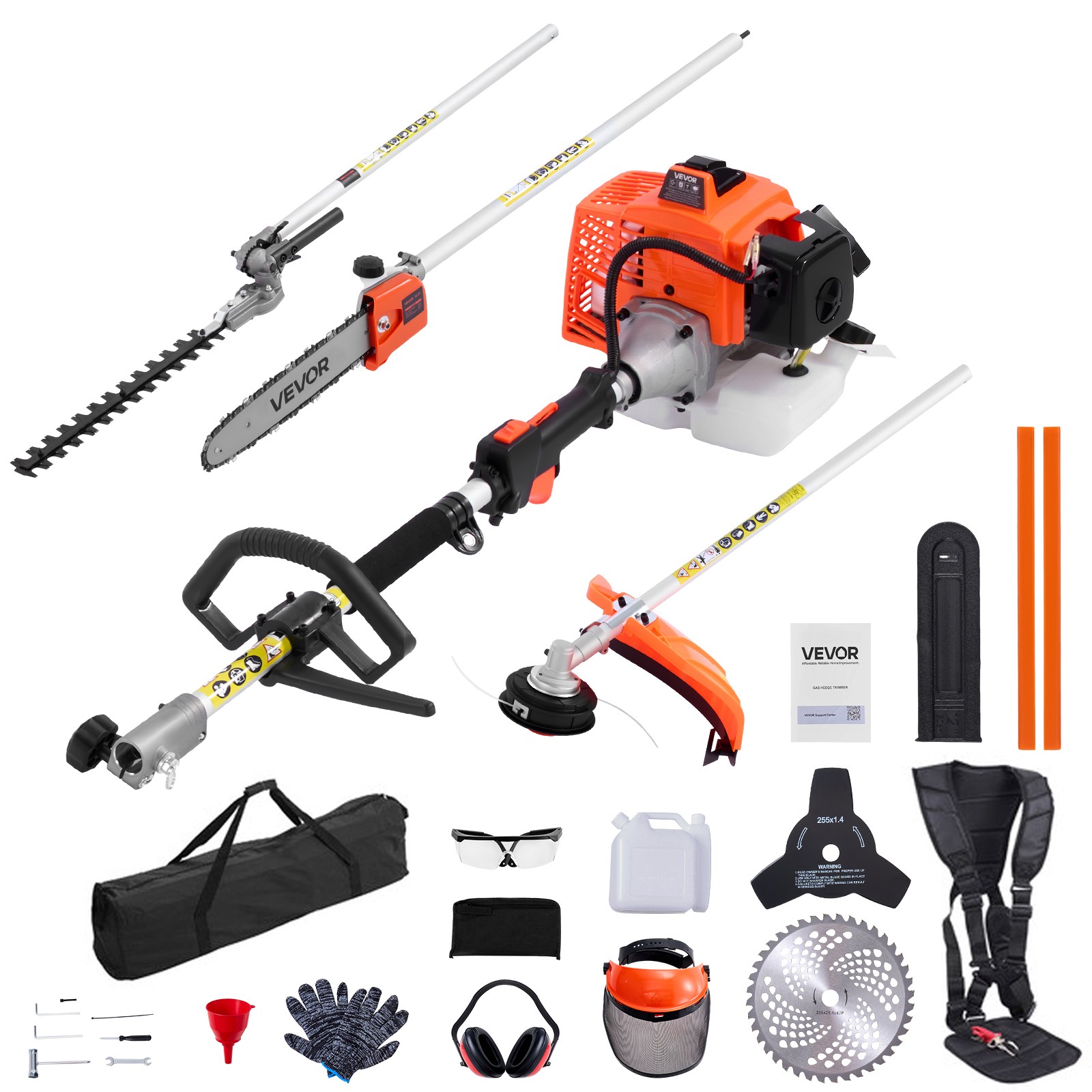 2 Cycle 63cc Gas Powered Handheld Hedge Trimmer