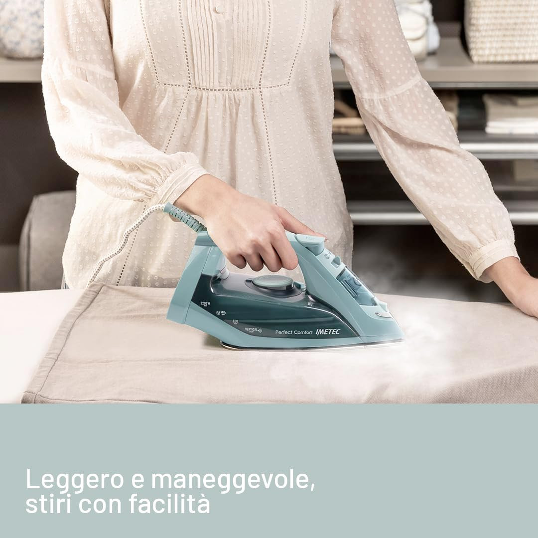 Ferro da Stiro a Vapore Imetec Perfect Comfort - Inox 2400W Leggero - 2