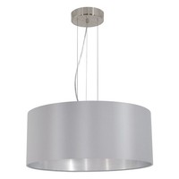 Nickel Silber Grau Moderne HäNgelampe Pendelleuchte 3X60W/E27 53X110 [Cm]
