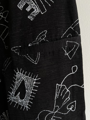 Chicos Design pantaloni cropped neri in seta/lino abbigliamento resort da crociera taglia 2 (L/12) - Foto 7 di 16