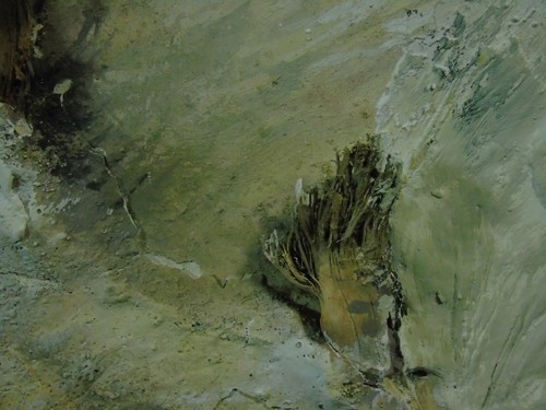 Otfried Mahnke:"Oase bei St.Tropez" Tempera, Materialcollage, Tierkiefer,1988 - Picture 6 of 6