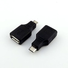 Portable USB 2.0 A Female to Micro USB B 5 Pin Male Plug OTG Adapter Converter