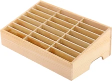 Wooden Cell Phone Holder Mobile Phone Storage Box Desktop Organizer for Teachers
