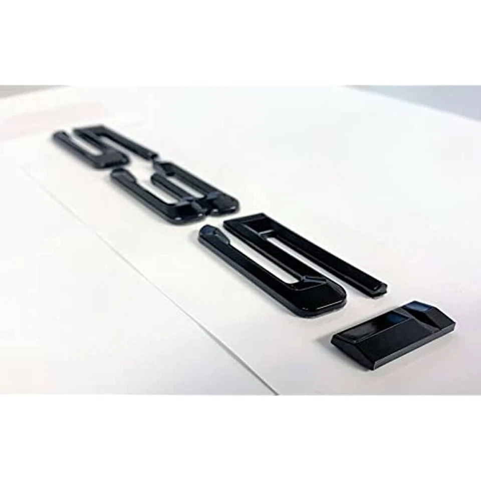 Insignia emblema maletero trasero negro brillante 535i para BMW 535i calcomanía números letras Foto 3 de 4