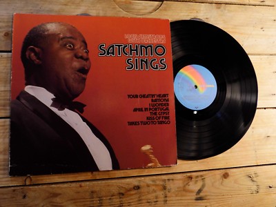 LOUIS ARMSTRONG MIT ORCHESTER SATCHMO SINGS LP 33T VINYL EX COVER EX