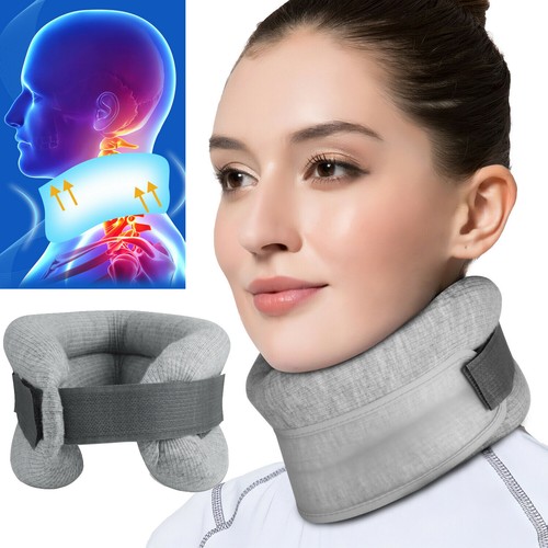 Verstellbare 2-in-1 Halskrause Halsband Halsstütze Zug Schmerzlinderung Gerät - Bild 1 von 12