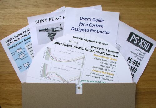 Sony PS-B80, PS-X50/60/70 & Sony PUA-7 Tonarm Cartridge Alignment Winkelmesser - Bild 6 von 8