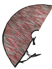 Christmas Tree Skirt 48in Boho Chevron Yarn Weave Velvet Trim Cabin World Market