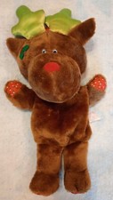 Vintage Fairview Plush Reindeer Stocking 18 in