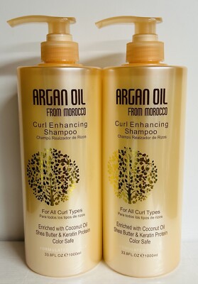 2-Pack Argan Oil Curl Enhancing Shampoo with Keratin 33.8 fl oz Each