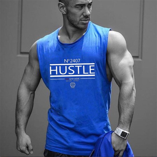 Herren Fitnessstudio Sport Stringer Muskel Training Racerback Fitness Ärmellos Tank Top - Bild 9 von 10