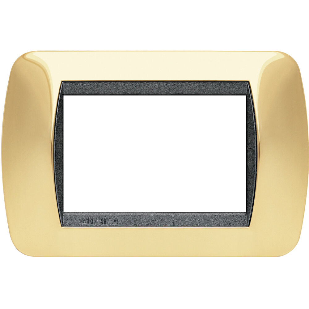 BTICINO LIVING INTERNATIONAL - placca 3 Moduli oro vero L4803OR ORIGINALE