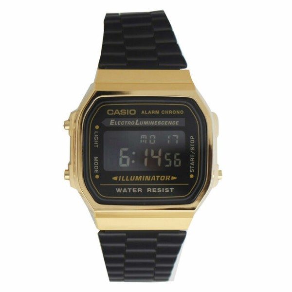 casio retro gold black