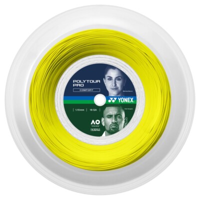 Yonex POLYTOUR PRO 18 1.15mm (yellow) 656ft 200m Reel Tennis String