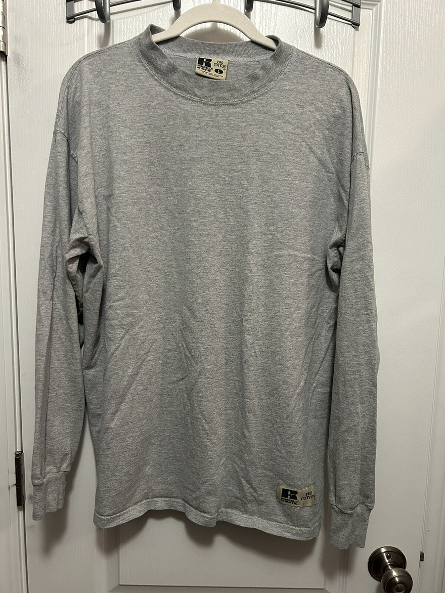 Vintage RUSSELL ATHLETIC Pro Cotton Gray Long Sleeve T-shirt