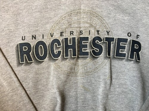 VINTAGE JANSPORT University of Rochester Grey Sweatshirt L 46" Chest Made in USA - Picture 6 of 7