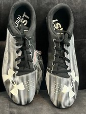 Under Armour Kick sprint track and field spikes black white Size 11 Men