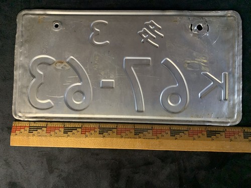US Forces in Japan 1962-1964 Tokyo Passenger car License plate K 67- 63 - Picture 5 of 8