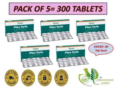 Himalaya Pilex Forte Tablets   5 Boxes | Herbal Piles Support | Free shipping