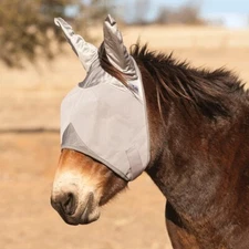 Cashel Crusader Mule Fly Mask with Ears, Grey, Mule Horse